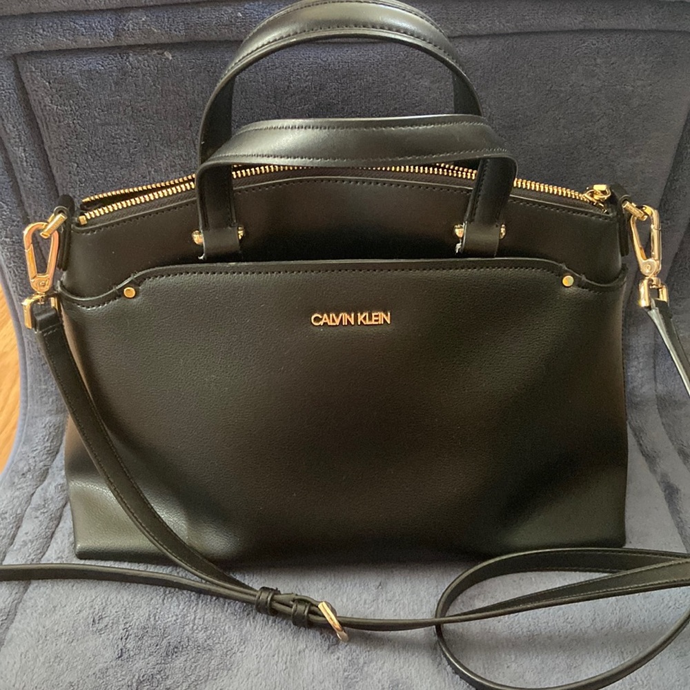 Calvin Klein black satchel handbag
